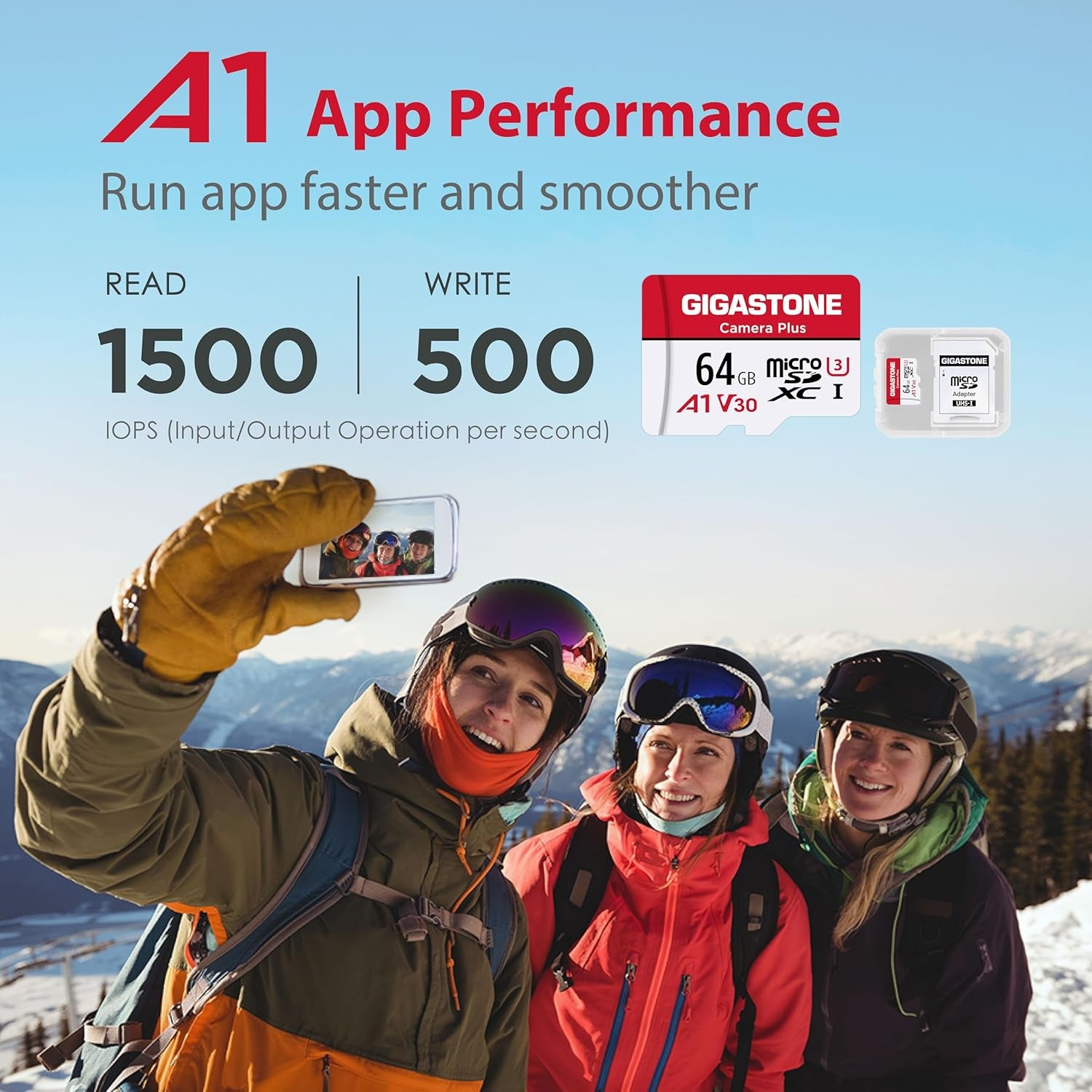 64GB Micro SD Card 5-Pack, Camera Plus, Microsdxc Memory Card for Wyze Cam, Security Camera, Smartphone, Fire Tablet, 4K Video Recording, UHS-I U3 A1 V30, 95Mb/S, with Adapter