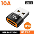 10A USB Type C to USB a Adapter USB 3.0 to Type C OTG Converter for Macbook Ipad Xiaomi Samsung USB C Fast Charge OTG Connector