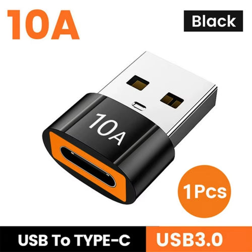 10A USB Type C to USB a Adapter USB 3.0 to Type C OTG Converter for Macbook Ipad Xiaomi Samsung USB C Fast Charge OTG Connector