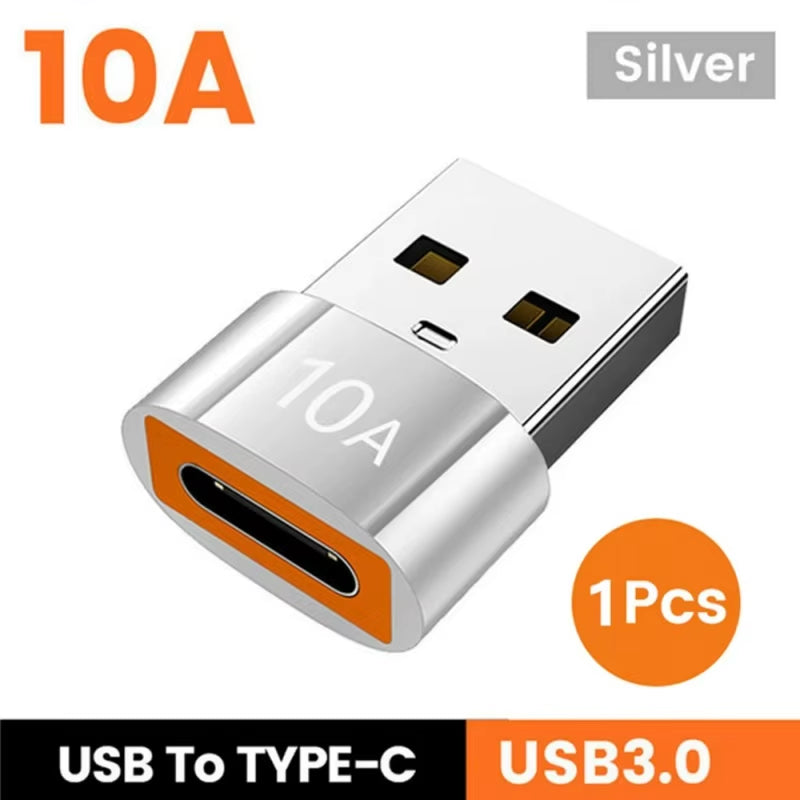 10A USB Type C to USB a Adapter USB 3.0 to Type C OTG Converter for Macbook Ipad Xiaomi Samsung USB C Fast Charge OTG Connector