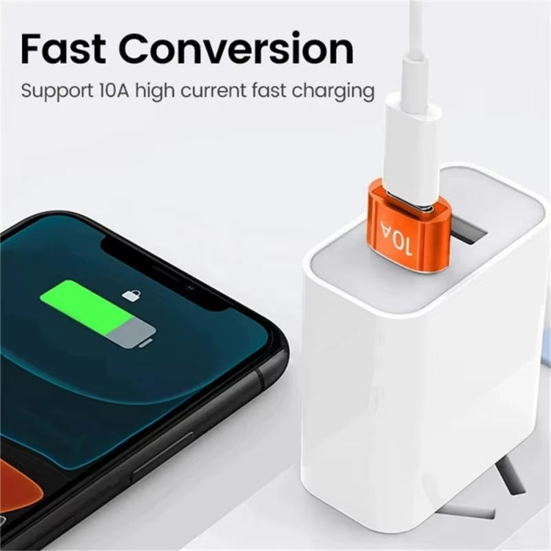 10A USB Type C to USB a Adapter USB 3.0 to Type C OTG Converter for Macbook Ipad Xiaomi Samsung USB C Fast Charge OTG Connector