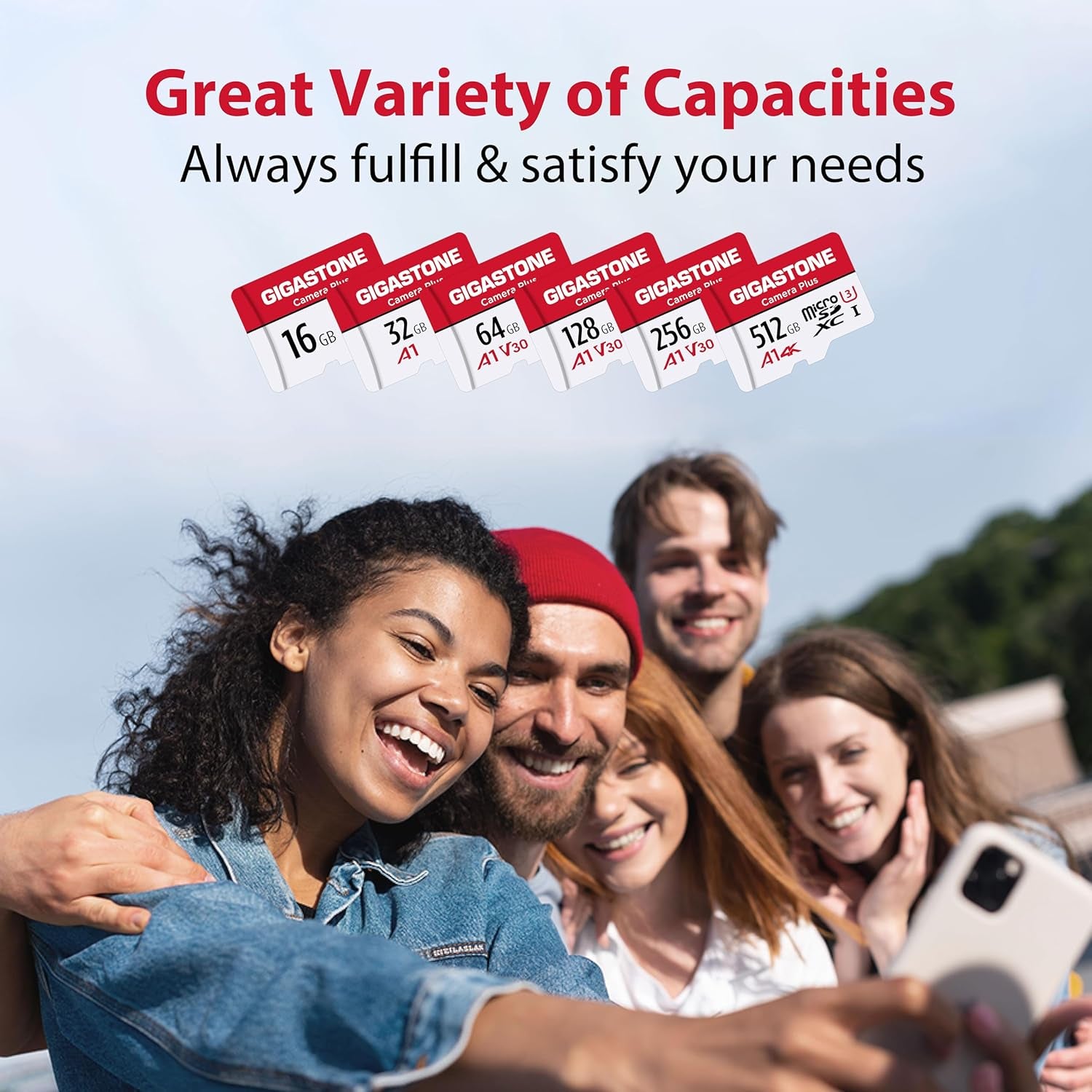 64GB Micro SD Card 5-Pack, Camera Plus, Microsdxc Memory Card for Wyze Cam, Security Camera, Smartphone, Fire Tablet, 4K Video Recording, UHS-I U3 A1 V30, 95Mb/S, with Adapter